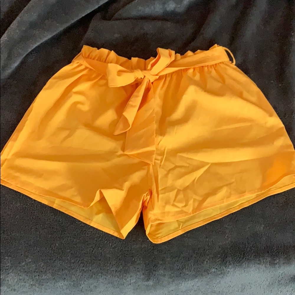 Yellow shorts with tie!